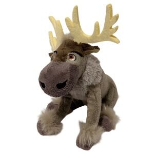 Disney Frozen Sven Reindeer Plush 8 Inch Just Play Grey Brown Stuffed Animal Toy